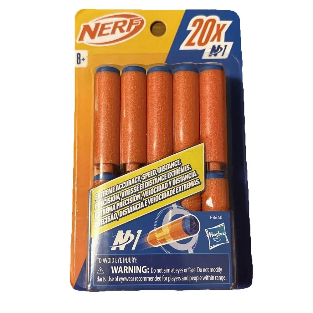 Nerf N Series N1 Darts, 20 Darts, Compatible Only With Nerf N Series Blasters